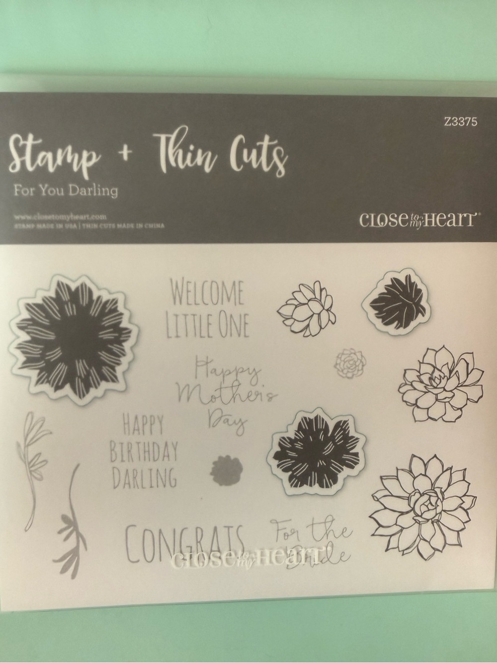 Close To My Heart For you Darling Stamp + Thin Cuts Set - New